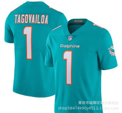 Maillot Miami Dolphins No 1 Tagovailoa Green