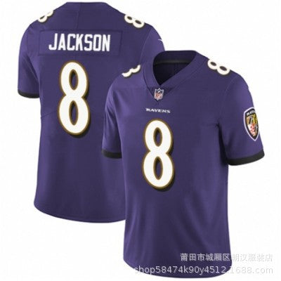Maillot Baltimore Ravens No 8 Jackson Purple