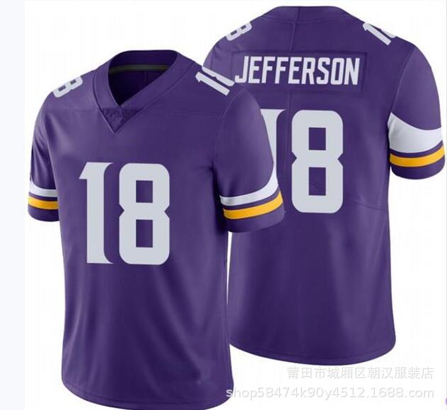 Maillot Minnesota Vikings No 18 Jefferson Purple