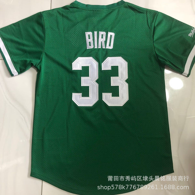 Maillot Summer Boston Celtics No 33 Bird Green