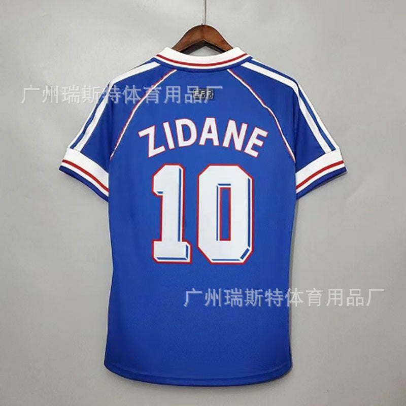 Maillot Équipe de France 98 No. 10 Zinedine Zidane