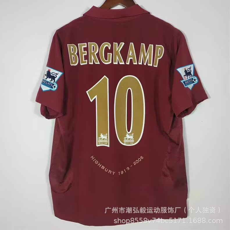 Maillot Arsenal Extérieur No 10 Bergkamp 2005/2006