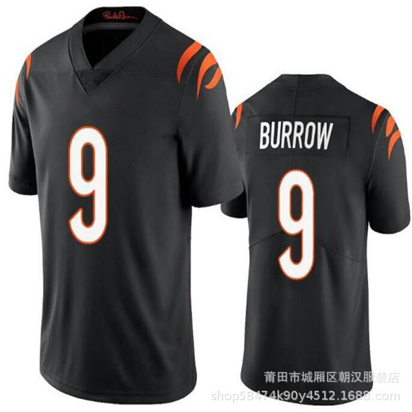 Maillot Cincinnati Bengals No 9 Burrow Black