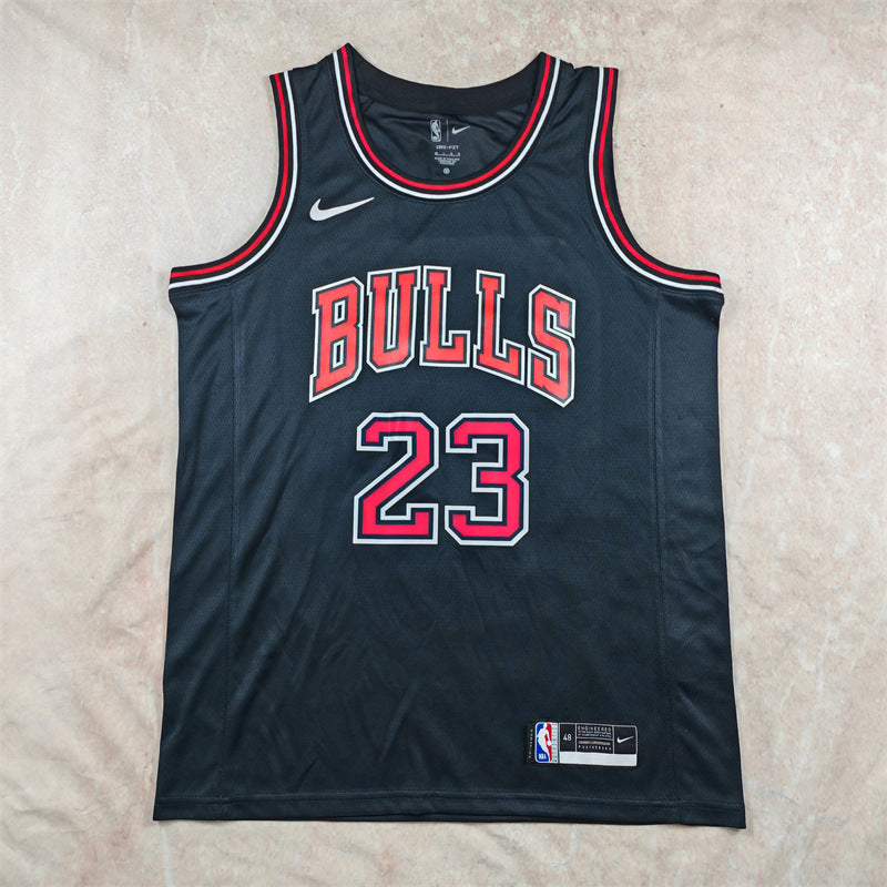 Maillot Vintage Chicago Bulls No 23 Jordan Black