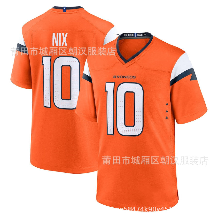 Maillot Denver Bronco No 10 Nix Orange