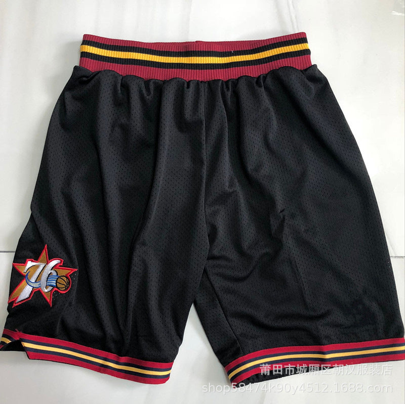 Short Vintage Philadelphie 76ers Black