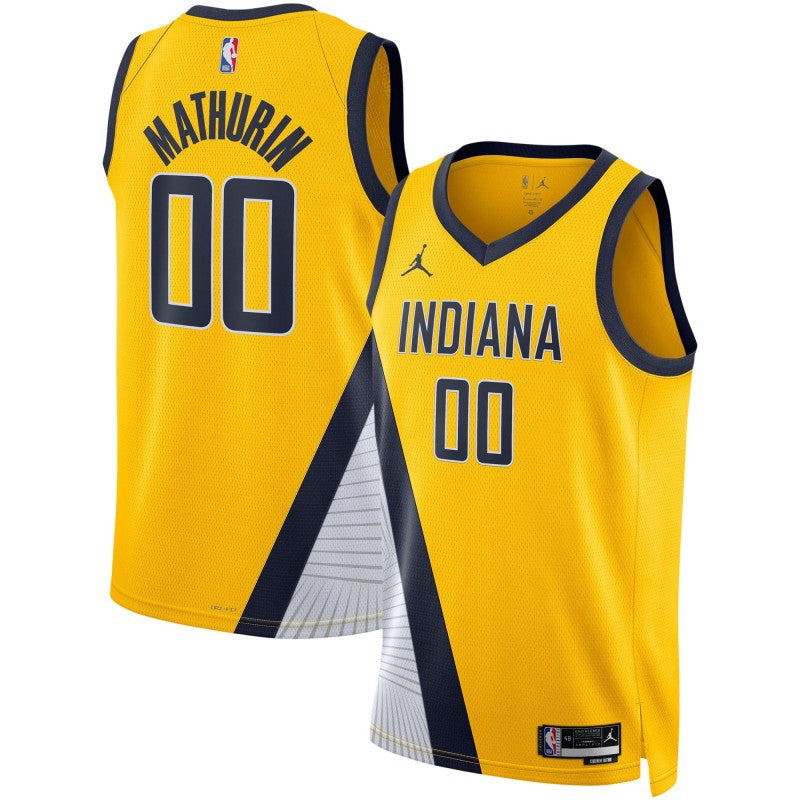 Maillot Indiana Pacers No 00 Bennedict Mathurin Edition Swingman Yellow