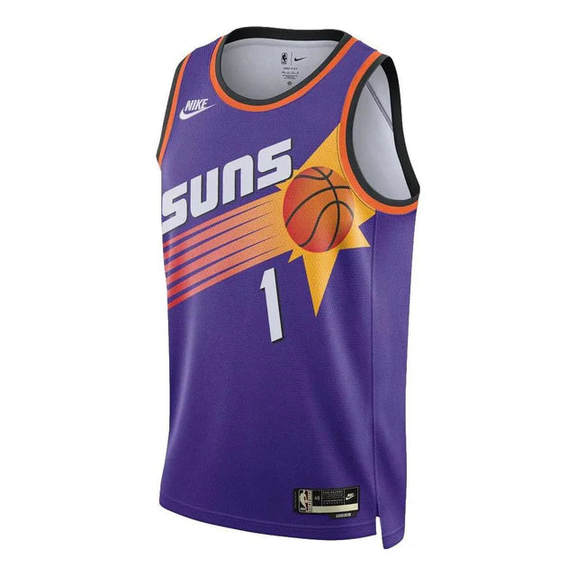 Maillot Phoenix Suns No 1 Devin Booker 2025/2026 Purple