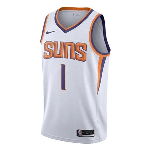 Maillot Phoenix Suns No 1 Devin Booker White