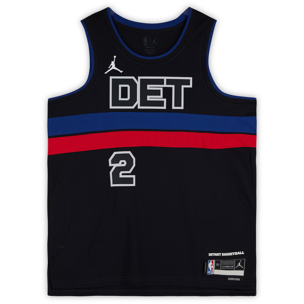 Maillot Detroit Pistons No 2 Cade Cunningham Black