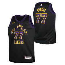 Maillot Los Angeles Lakers No 77 Doncic Edition City Black 25/26
