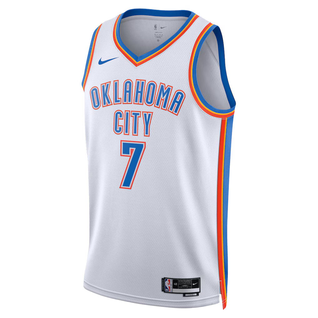 Maillot Swingman Oklahoma City No 7 Chef Holmgren White 25/26