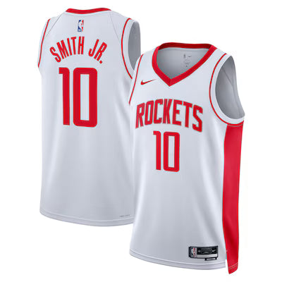 Maillot Houston Rockets No 10 Jabari Smith White 25/26