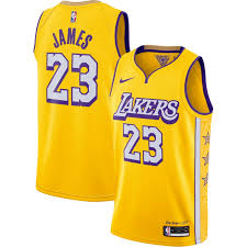 Maillot Los Angeles Lakers No 23 Lebron James Edition Singman 19/20