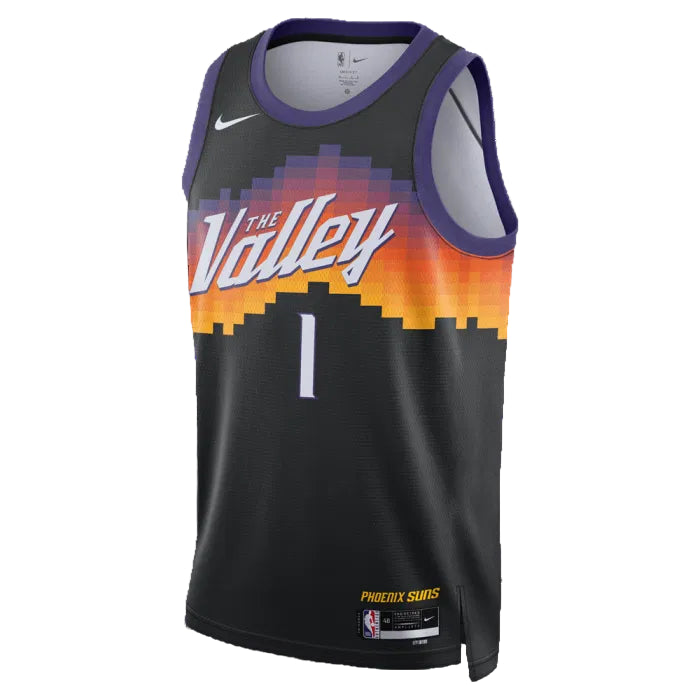 Maillot Phoenix Suns No 1 Devin Booker 2025/2026 Black