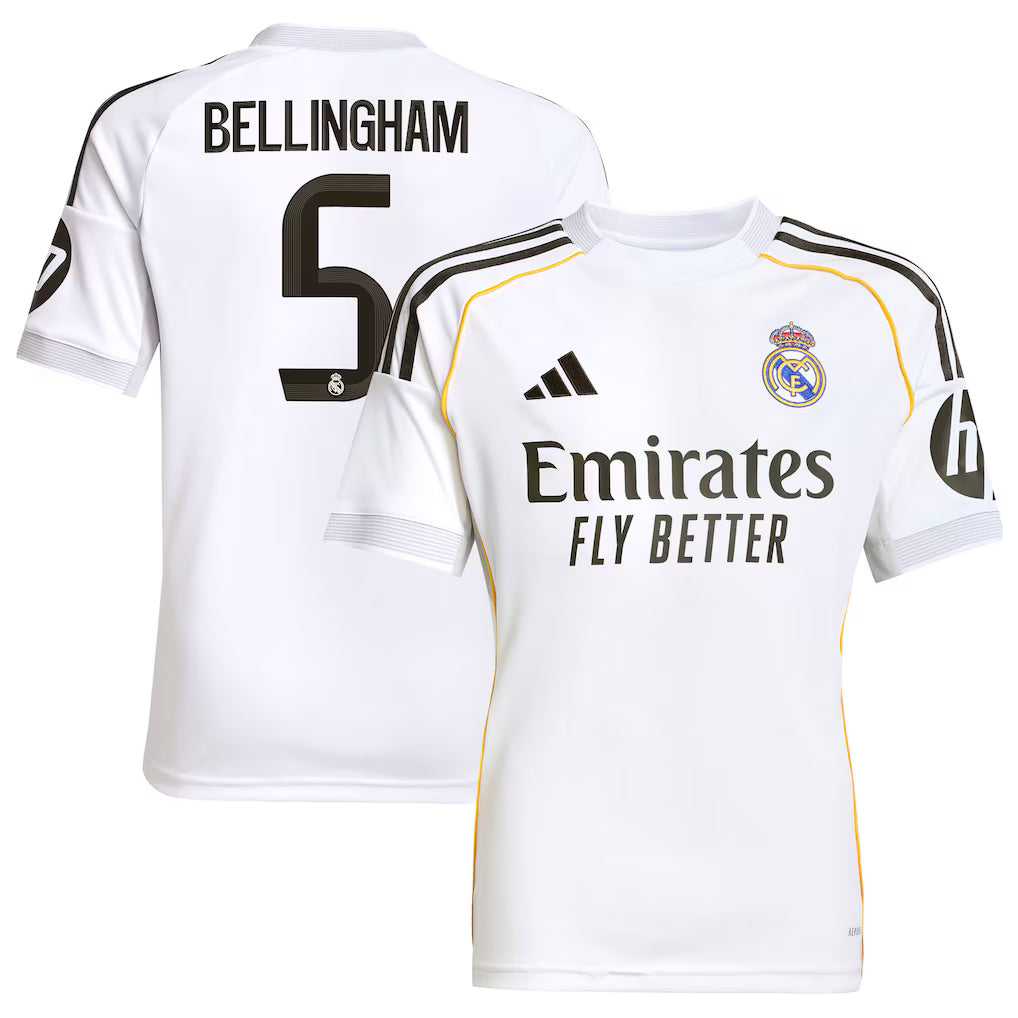 Maillot Réal Madrid Dom. N°5 Bellingham 25/26