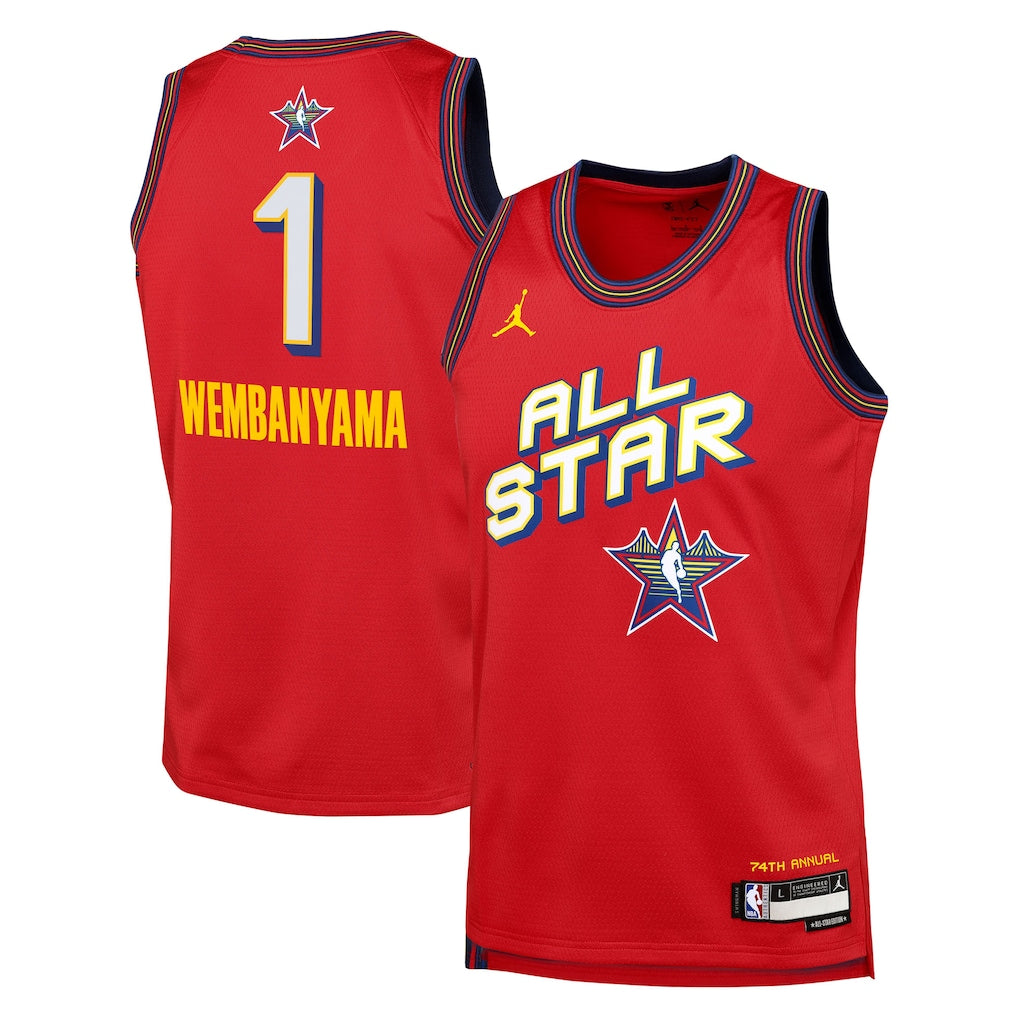 Maillot All Star No 1 Wembanyama Red